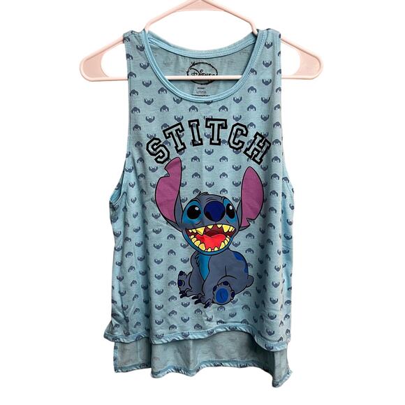 Hot Topic Junior Disney Lilo & Stitch Side Slit Girls Tank Top Large Super Soft - Picture 5 of 11